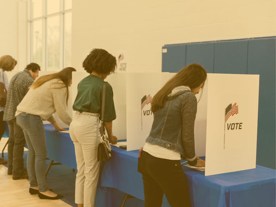 Image of people voting.