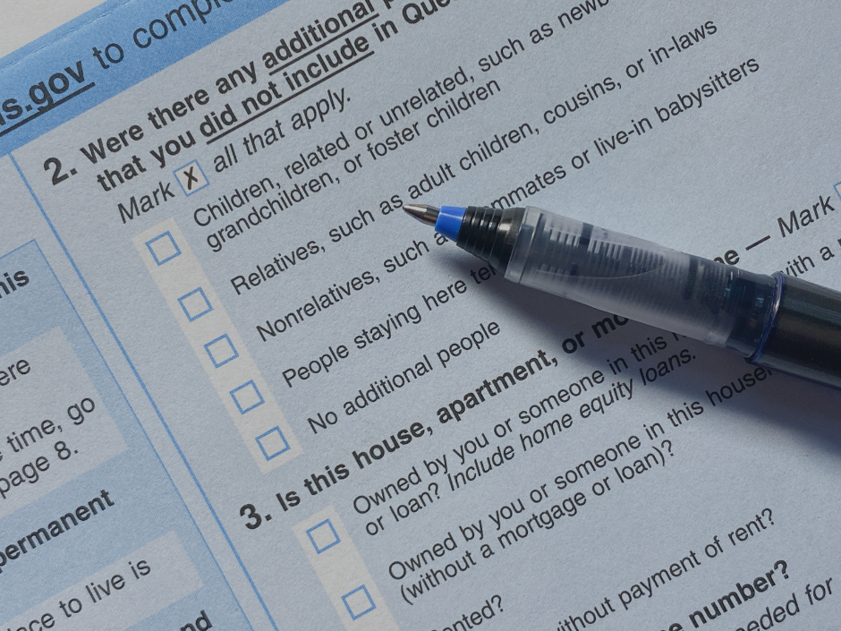 Image of a census form.